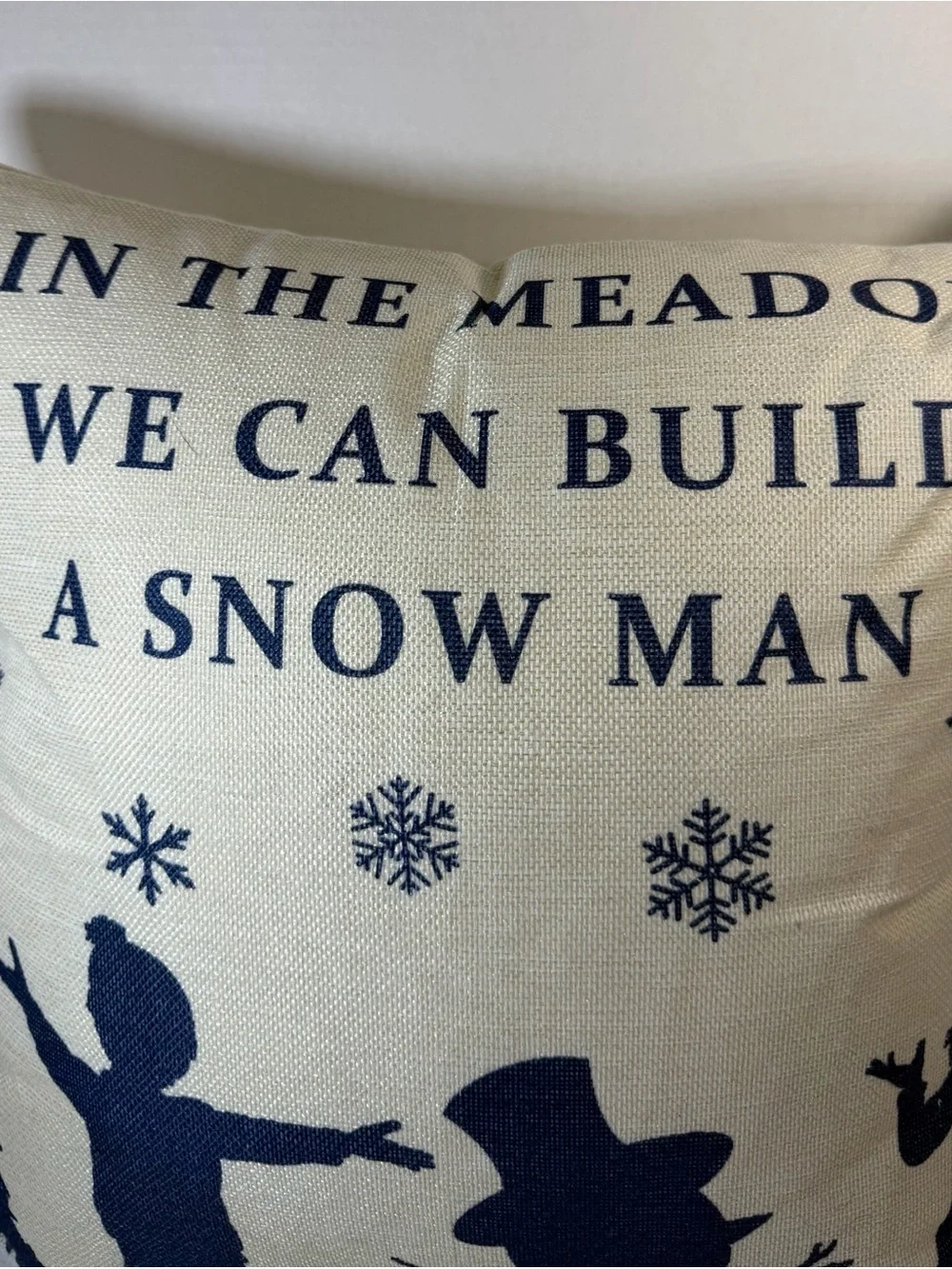 In The Meadow Can Build A Snow Man Cream/Blue 18
